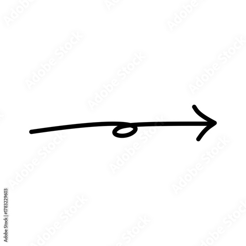 Hand-Drawn Random Arrow Doodle