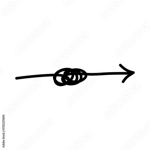 Hand-Drawn Arrow Doodle