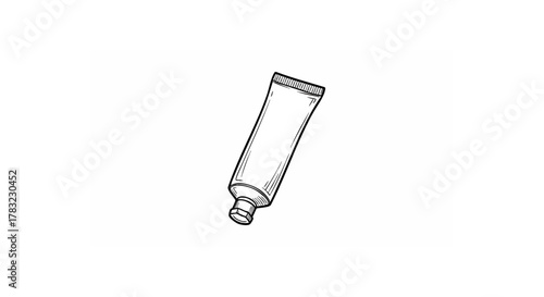 Tube of cream or ointment, skincare product illustration