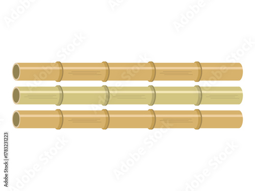 三本の竹材