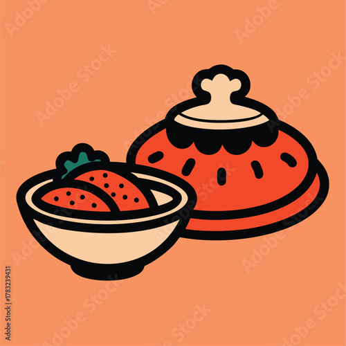 vector illustration of a fresh tomato