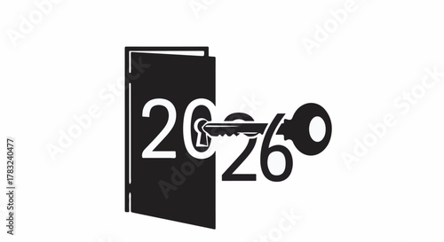 Unlocking the future with a key to the new year 2026 opening a door to opportunities