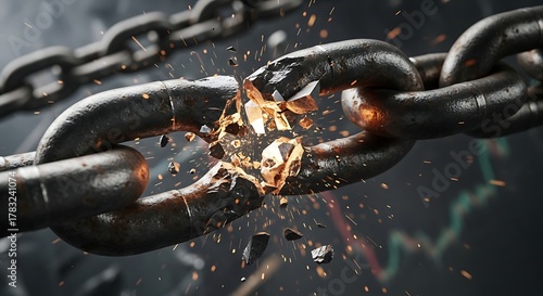 Breaking Chains Freedom Concept.