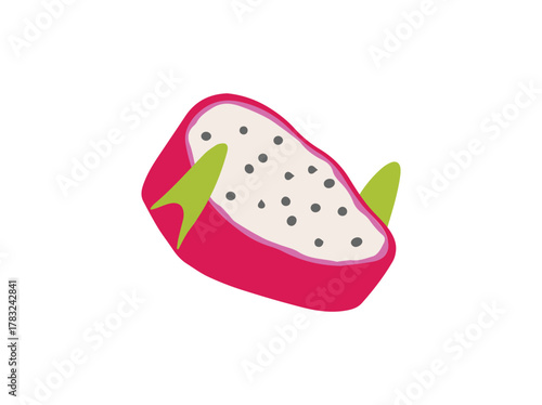 Fresh Dragon Fruit Pitaya Illustration
