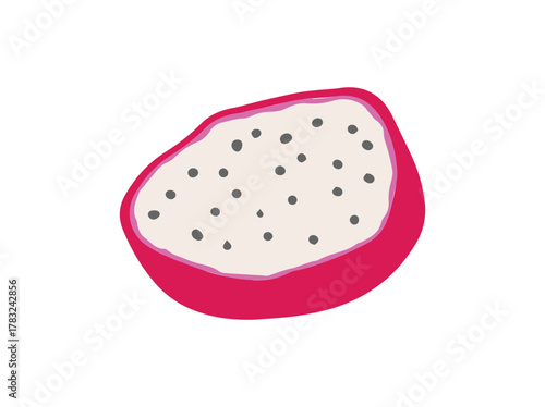 Fresh Dragon Fruit Pitaya Illustration

