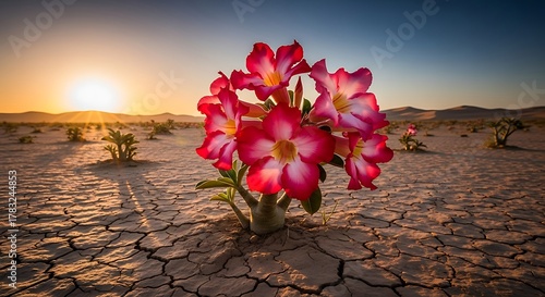 Desert Bloom Under Sunrise.