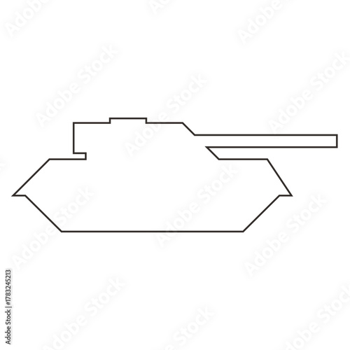 Military Tank Outline Icon