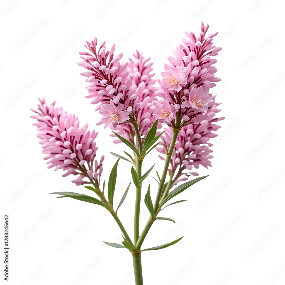 Obraz premium Pink Flowering Plant with Clusters of Bright Pink Blooms in Natural Setting