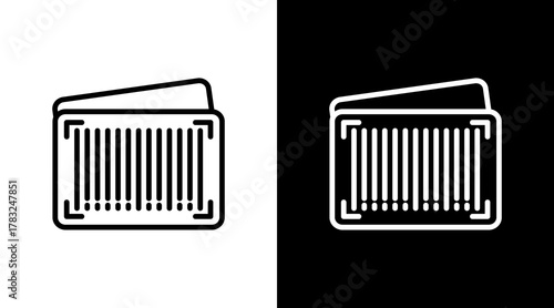 Barcode With Icon Set Design