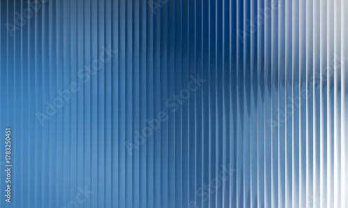 An abstract background featuring a uniform pattern of vertical, illuminated stripes reminiscent of fluted or reeded glass. The texture subtly blurs a vibrant blue and white gradient behind it.