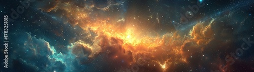 Bring the viewer on a visual journey through celestial realms in the sky with a captivating close-up shot Emphasize the mystical elements and ethereal atmosphere for a truly enchanting experience