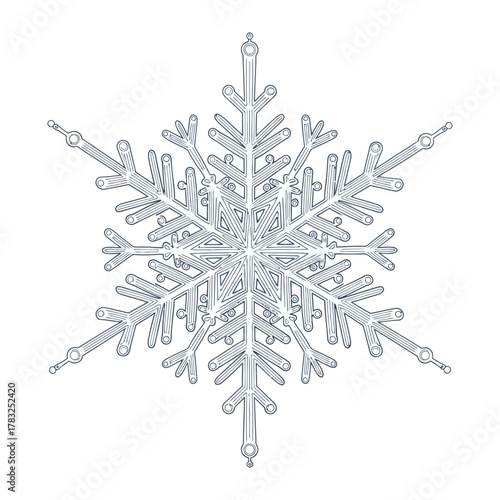 Crystal Snowflake: A stunning macro shot of a single snowflake, revealing its intricate crystalline structure, evoking the beauty and delicate nature of winter's embrace.