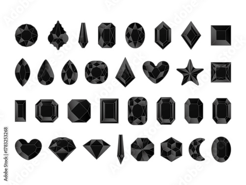 カットガラスP、19黒