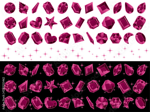 カットガラスP、光、12マゼンタ