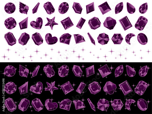 カットガラスP、光、13紫