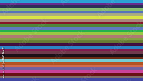 Abstract Multicolored Horizontal Stripes Background with Varying Widths and Vibrancy Creating a Modern and Artistic Visual Texture