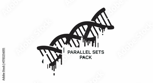 Abstract melting DNA helix symbolizing genetic research and science