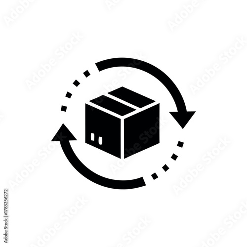 Box Package Icon – Shipping and Delivery Symbol Vector