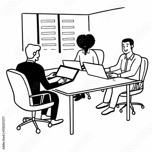 Two professional caucasian with african american businesswoman friends collaboration, working together at office, using laptop, Generally accepted audit standards, Earnings before interest and taxes