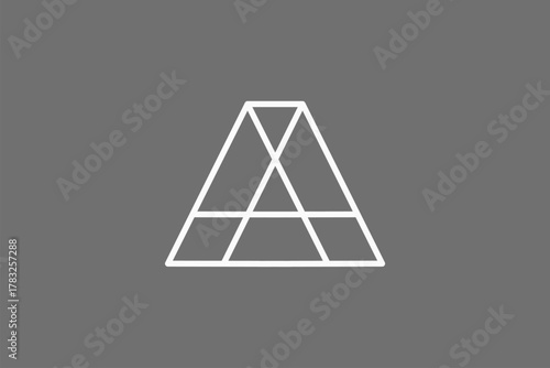 line art triangle symetric minimalist logo