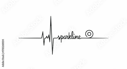 A simple sparkline graphic representing a heartbeat and growth, symbolizing health and progress.