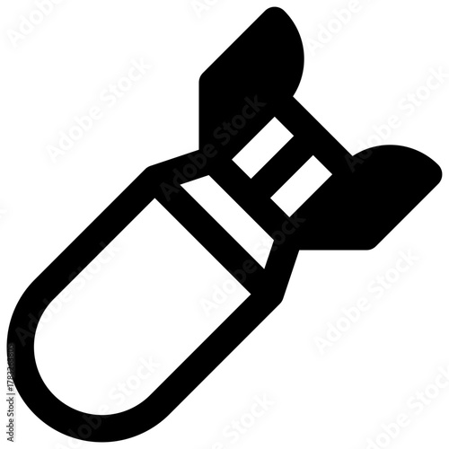 War journalism. Outlined stroke vector icon with black-filled details.