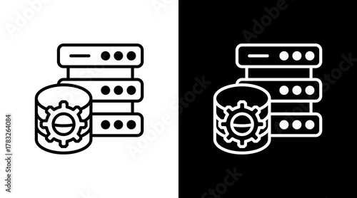 Database With Icon Set Design