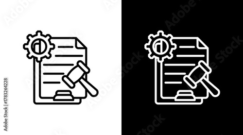 Data Governance With Icon Set Design