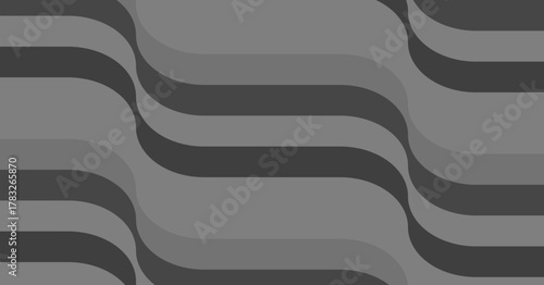 Abstract background with smooth wavy gray stripes in light, medium, and dark tones, ideal for modern design, minimal layouts, and elegant visual themes.