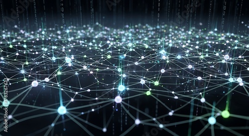 Interconnected Network of Data Points - A Visual Representation.