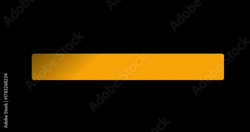 Wide screen Orange Loading Bar Animation - Progress Indicator Video for Website, App, or UI Design | Smooth Progress Animation Stock Footage 4K.