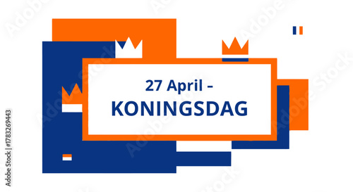 Koningsdag Celebration Dutch National Holiday April Twenty Seventh.