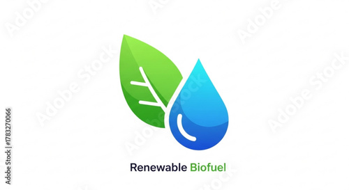 Renewable biofuel sustainable energy water drop leaf green environment ecology clean power alternative fuel source