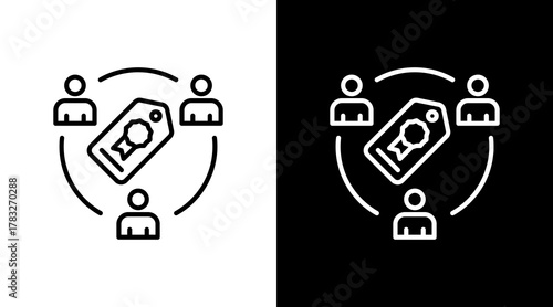 Employee Advocacy With Icon Set Design