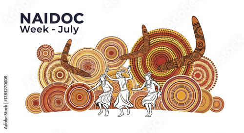 NAIDOC Week Celebration Indigenous Australian Culture Dance Art.