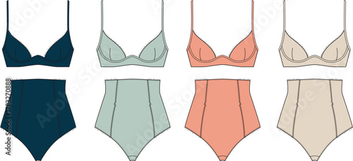 Set of Four Moccasin Shoes in Different Pastel Colors - Stylish Casual Footwear