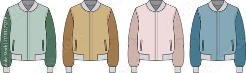 Set of Four Moccasin Shoes in Different Pastel Colors - Stylish Casual Footwear