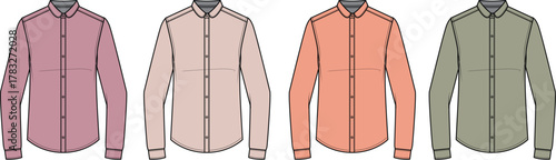 Set of Four Moccasin Shoes in Different Pastel Colors - Stylish Casual Footwear