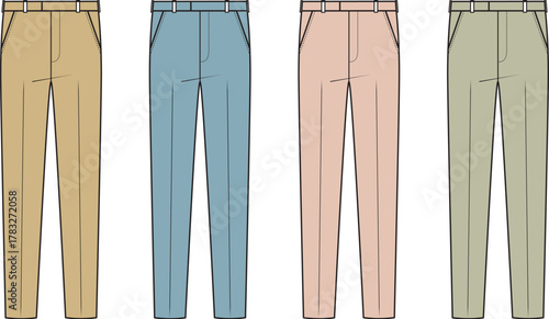 Set of Four Moccasin Shoes in Different Pastel Colors - Stylish Casual Footwear