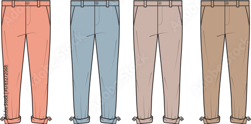 Set of Four Moccasin Shoes in Different Pastel Colors - Stylish Casual Footwear