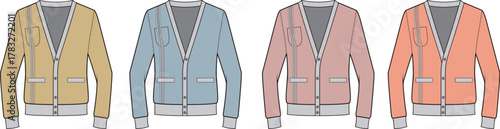 Set of Four Moccasin Shoes in Different Pastel Colors - Stylish Casual Footwear