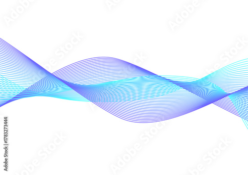 水色と青の抽象的なウェーブの背景　