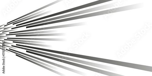 Comic book speed lines isolated on white background strip effect style for manga speed frame, superhero action, explosion background. Motion line effect, pop art Vector illustration