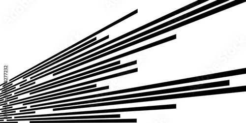 Comic book speed lines isolated on white background strip effect style for manga speed frame, superhero action, explosion background. Motion line effect, pop art Vector illustration