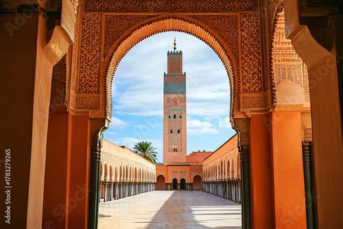 interior of the mosque in cordoba spain