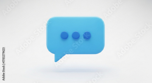 Blue message bubble chat icon vector illustration communication conversation dialog speech bubble graphic design