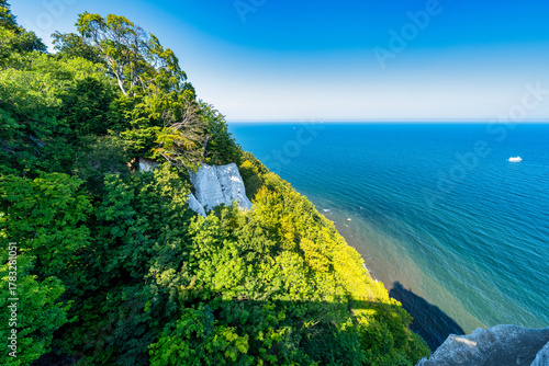 Fototapeta Naklejka Na Ścianę i Meble -  A view from the Koenigsstuhl rock formation on the Baltic Sea