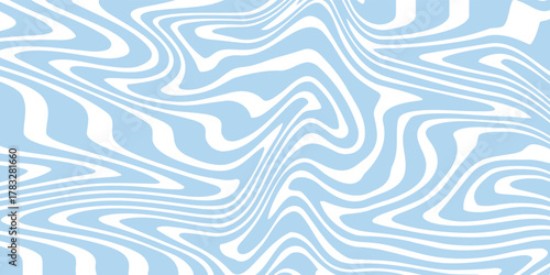 Abstract background seamless pattern with colorful waves. Trendy vector illustration in retro psychedelic style