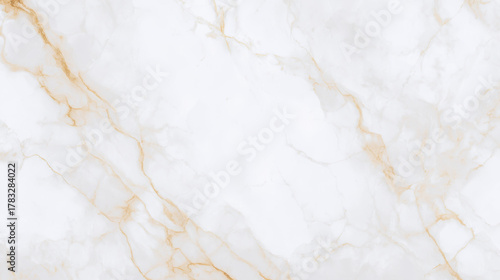 Elegant smooth white marble texture with natural gold veining for luxury background