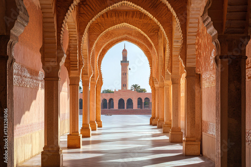 interior of the mosque in cordoba spain